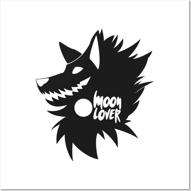 Moon Lover (Dark) Wall Art by Grimwicks